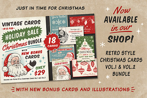 Retro Style Christmas Cards Vol.1