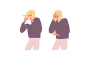 Woman with cold symptoms, a Healthcare Illustration by Good Studio (Thumbnail 3 of 3)