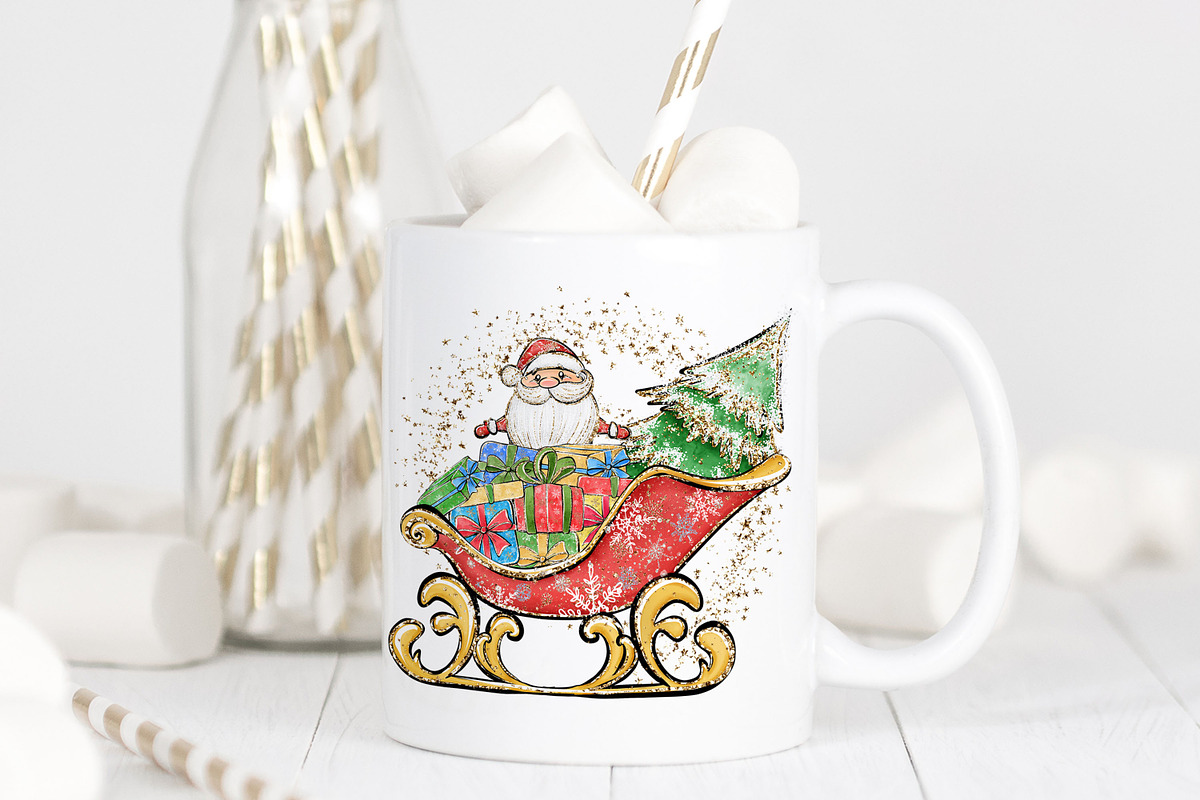 Ho-Ho-Ho christmas clipart set, a Decorative Illustration by JuliaStarArt-FantasyHome (Photo 9 of 10)