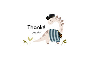 Dinosaurs Pirates Clipart, an Animal Illustration by JulzaArt (Thumbnail 6 of 6)