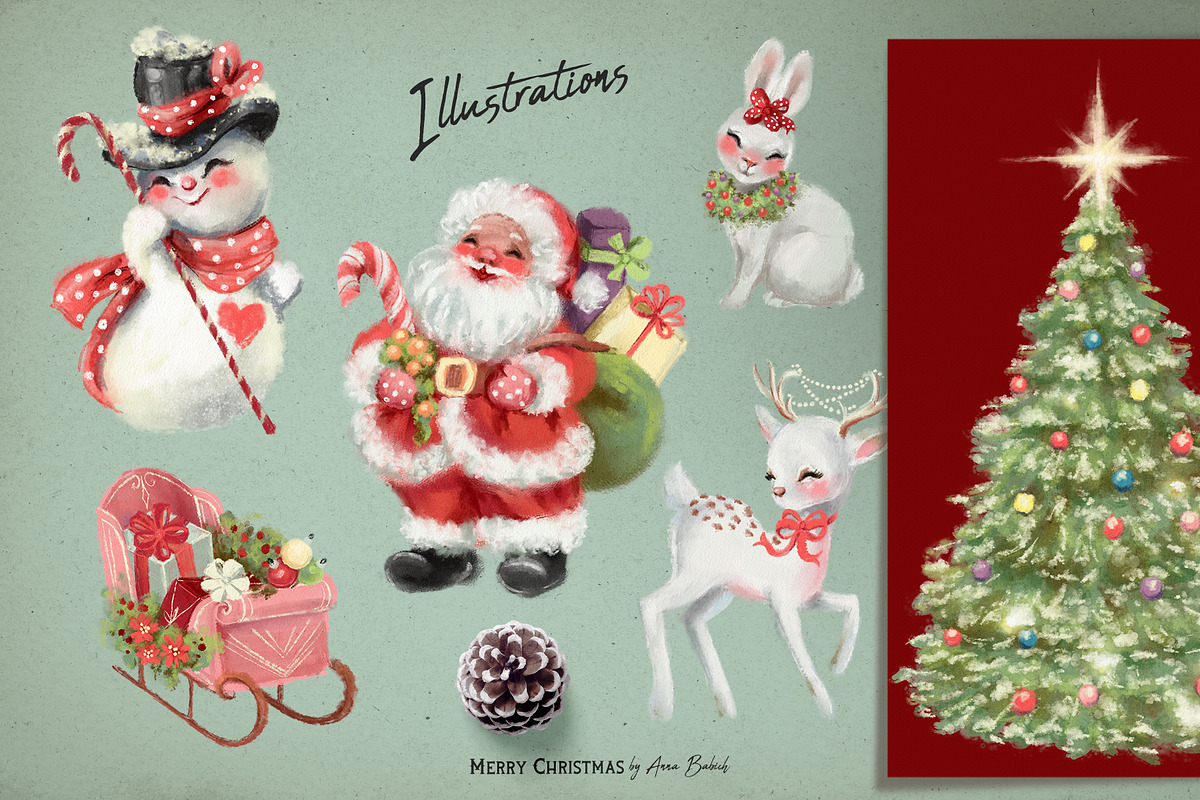 Merry Christmas, a Seasonal Illustration by Anna Babich (Photo 6 of 8)