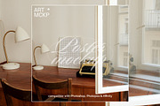 White poster frame interior mockup, a Merchandise Mockup by MCKP*ME (Thumbnail 3 of 3)