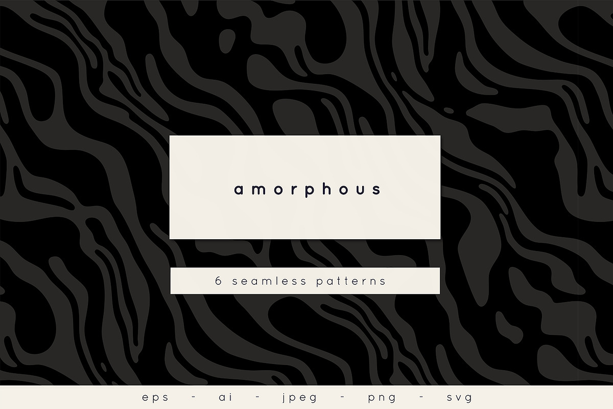 Amorphous Seamless Patterns Set, a Pattern Graphic by Curly_Pat (Photo 1 of 4)