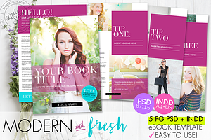 5 page eBook Template / INDD + PSD