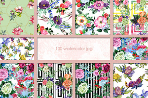 100 Patterns Of Flower Bouquets JPG