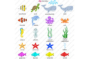 Sea Creatures clip art, an Object Graphic by PolpoDesign (Thumbnail 2 of 3)
