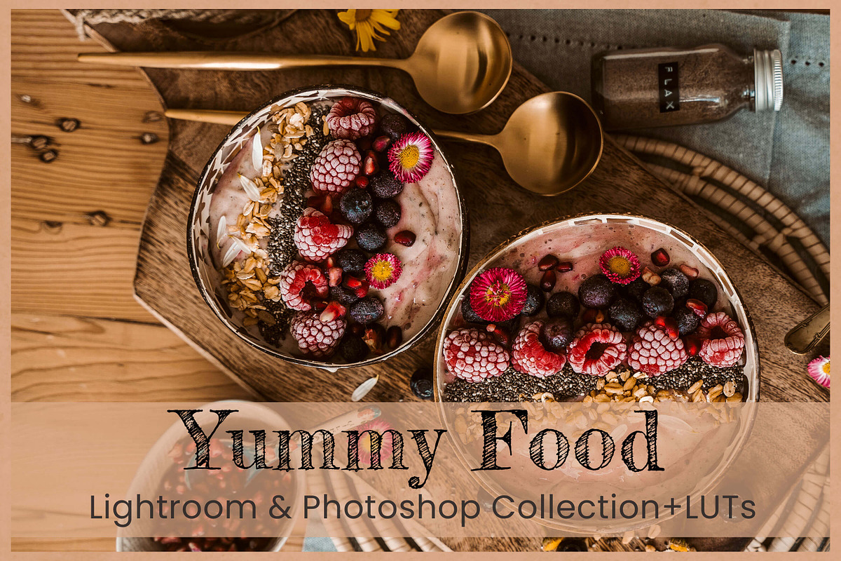 8 Yummy Food Lightroom Presets, a Preset Add-On by 3Motional (Photo 1 of 11)