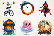Ghostly Circus Halloween Graphics, an Illustration by RobertsArt (Thumbnail 2 of 7)