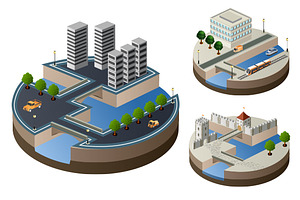 Urban city module vector, an Object Graphic by AlexZeL