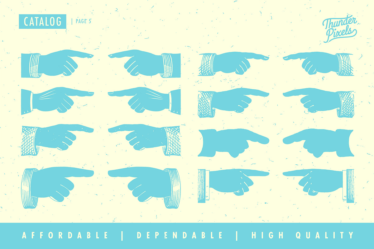 Hand Pointers & Indexes - BRMV 01, an Illustration by Thundr Co. (Photo 7 of 12)