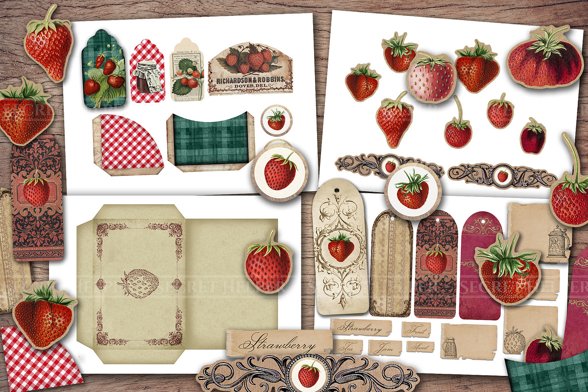 Strawberry Scrapbooking Kit, a Food Illustration by Secret Helper (Photo 4 of 8)
