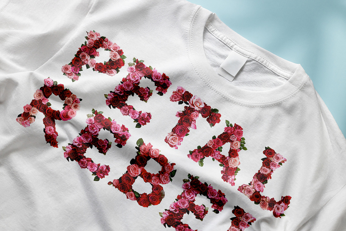 Roses 3D Font, a Font by Loudoun Design Co.