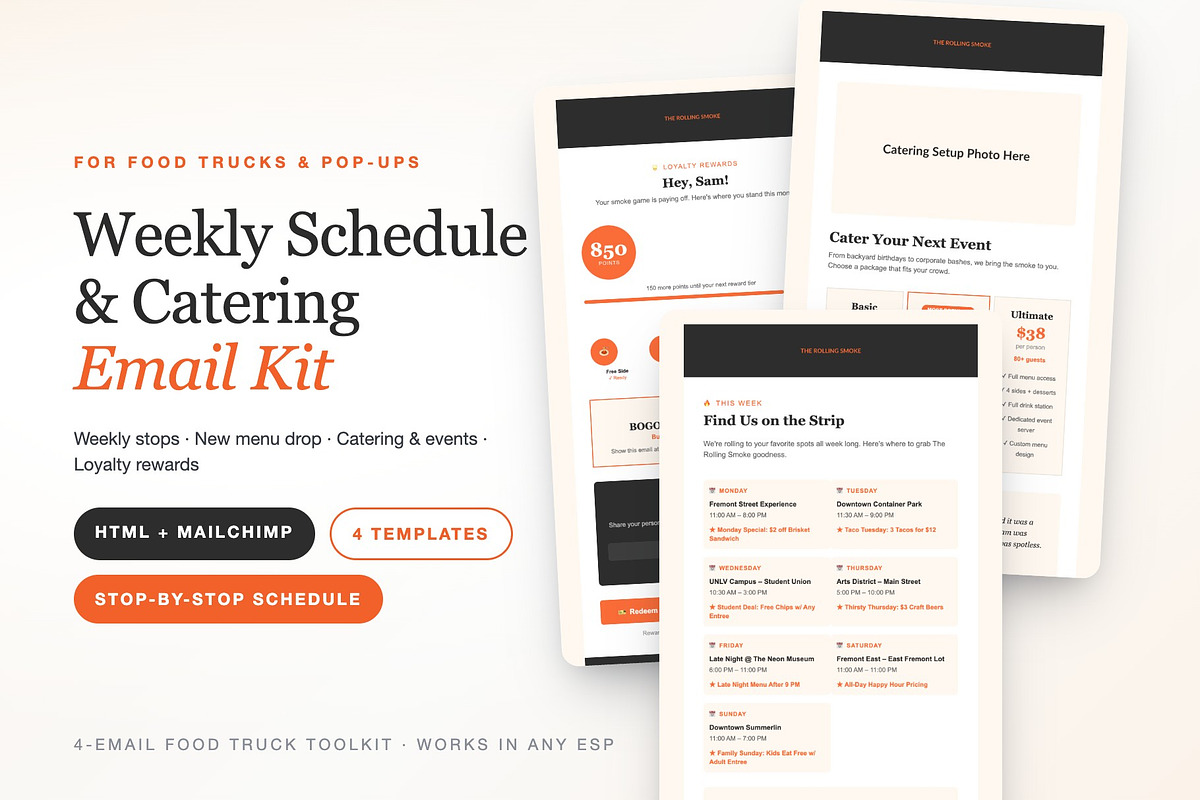 Food Truck Email Kit — 4 Emails, an Email Template by Art Club (Photo 1 of 4)