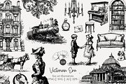 100 line art Victorian Era clip art, an Object Illustration by Poppy Lane Studio (Thumbnail 1 of 13)