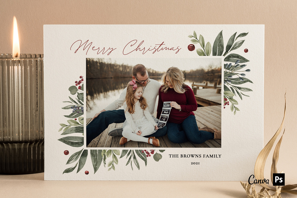 Christmas Card Template CD342, a Card Template by Salsal Design (Photo 6 of 6)