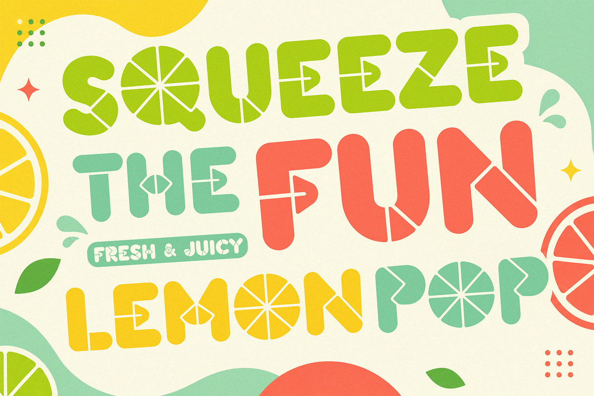 LIMEO - Juicy Display Font, a Sans Serif Font by NTC Graphic (Photo 3 of 11)