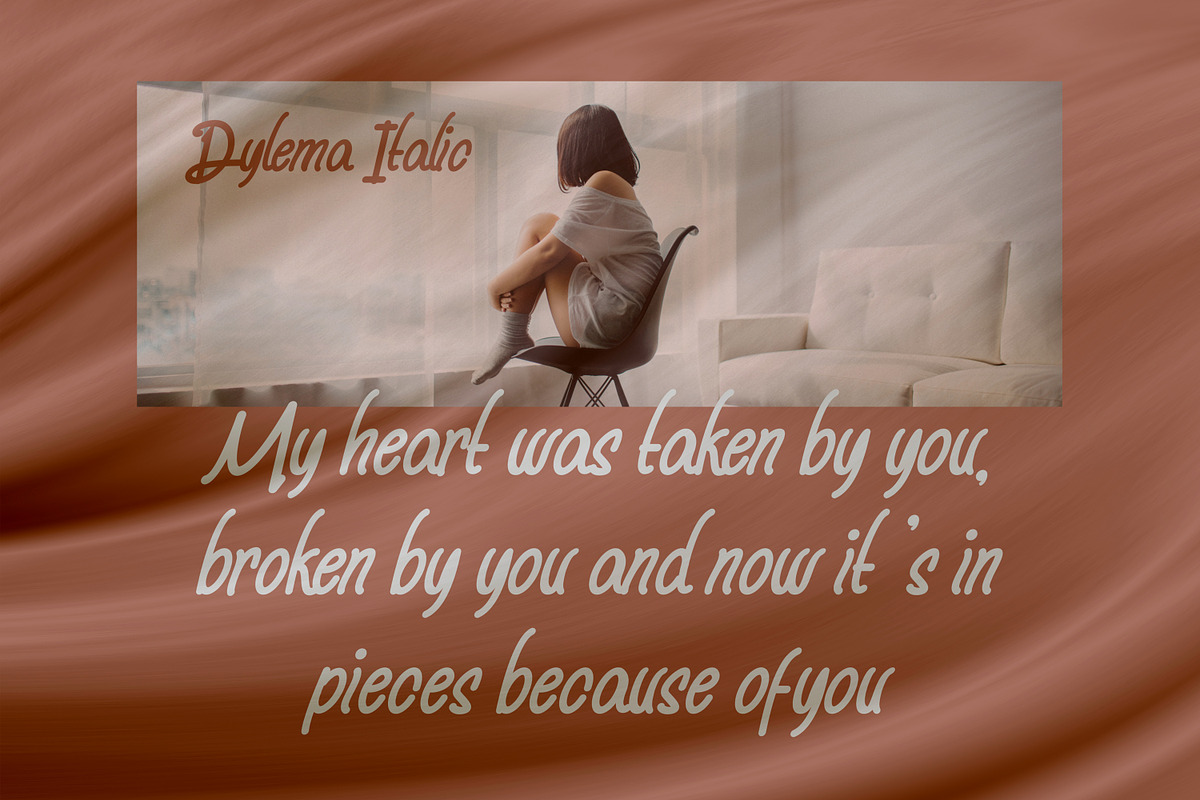 Dylema - A Quirky font, a Script Font by mahstudios (Photo 2 of 8)