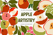 Apple Market Vector set, a Food Illustration by ArtPavo (Thumbnail 1 of 7)