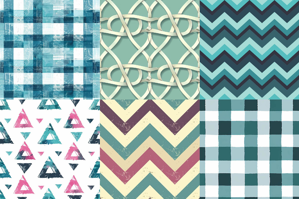 Teal and Magenta Digital Pattern Pap, a Texture Illustration by DreamPrint404 (Photo 3 of 3)
