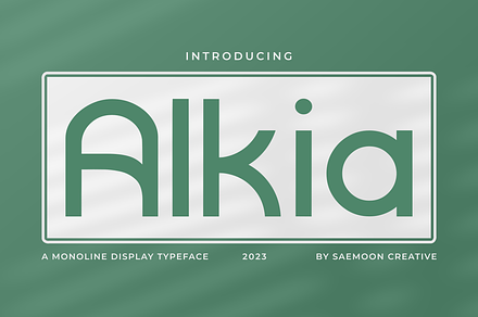 Alkia, a Sans Serif Font by saemoon creative