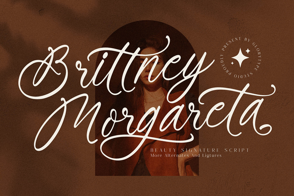 Brittney Morgareta Signature Script, a Script Font by Letterena Studios Script (Photo 1 of 15)