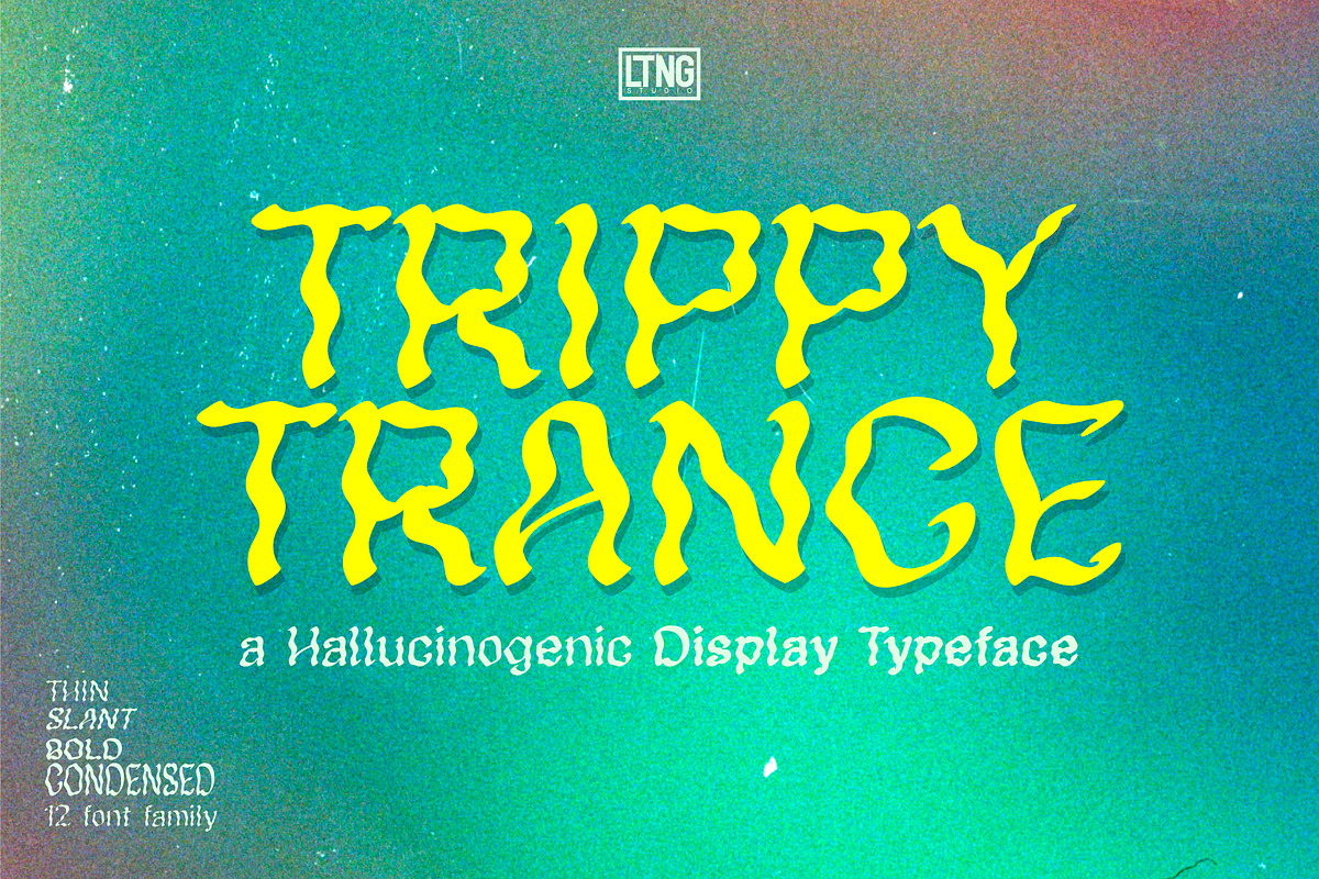 Trippy Trance, a Font by LTNG STUDIO (Photo 1 of 11)