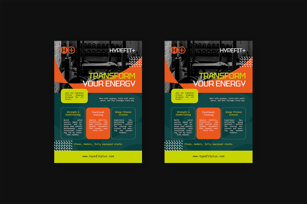 Hypefit+ - Flyer Template, a Flyer Template by StreaksideStd (Photo 2 of 3)