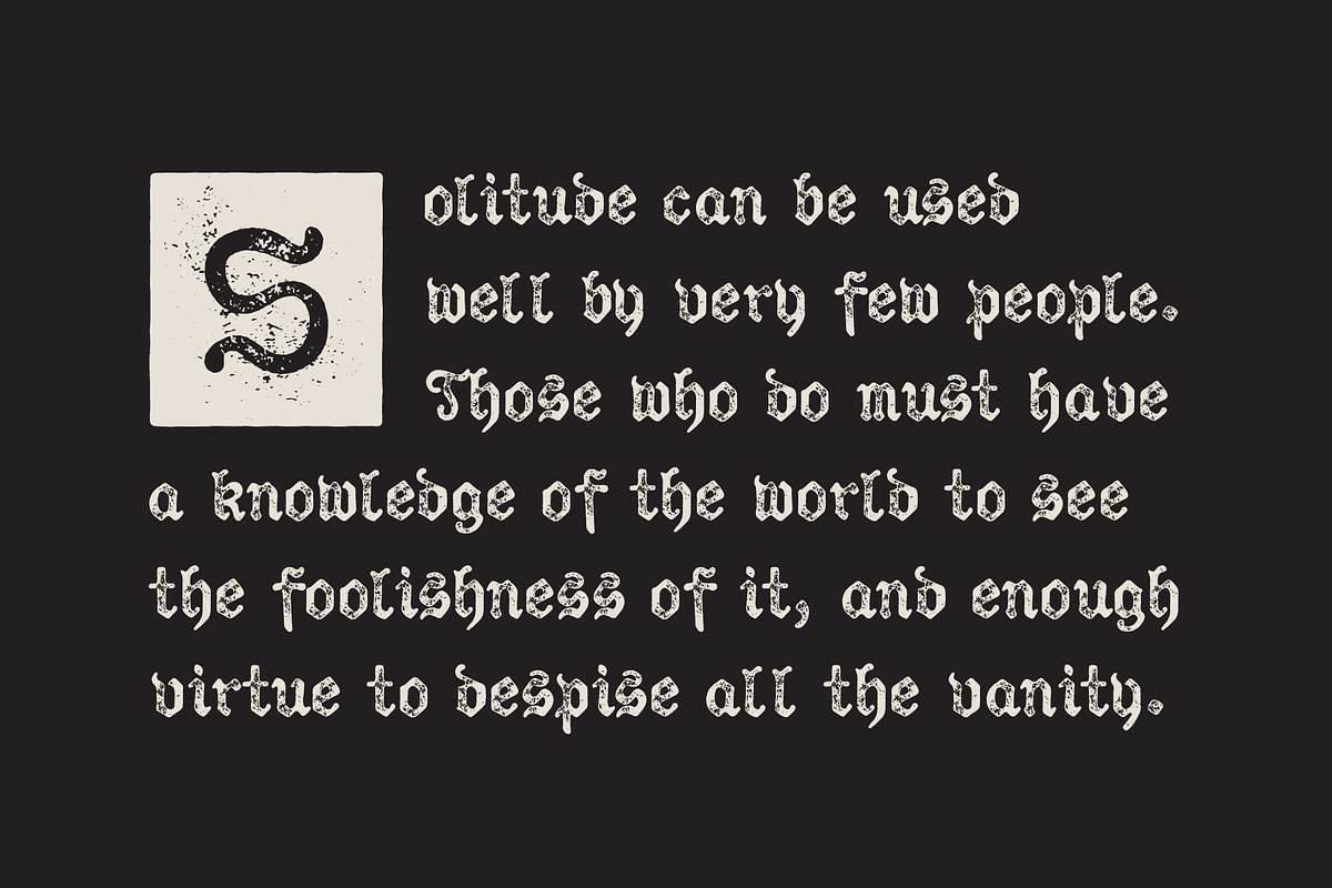 Vanity - Fraktur Blackletter, a Blackletter Font by OPENCITYDESIGNCO (Photo 2 of 7)