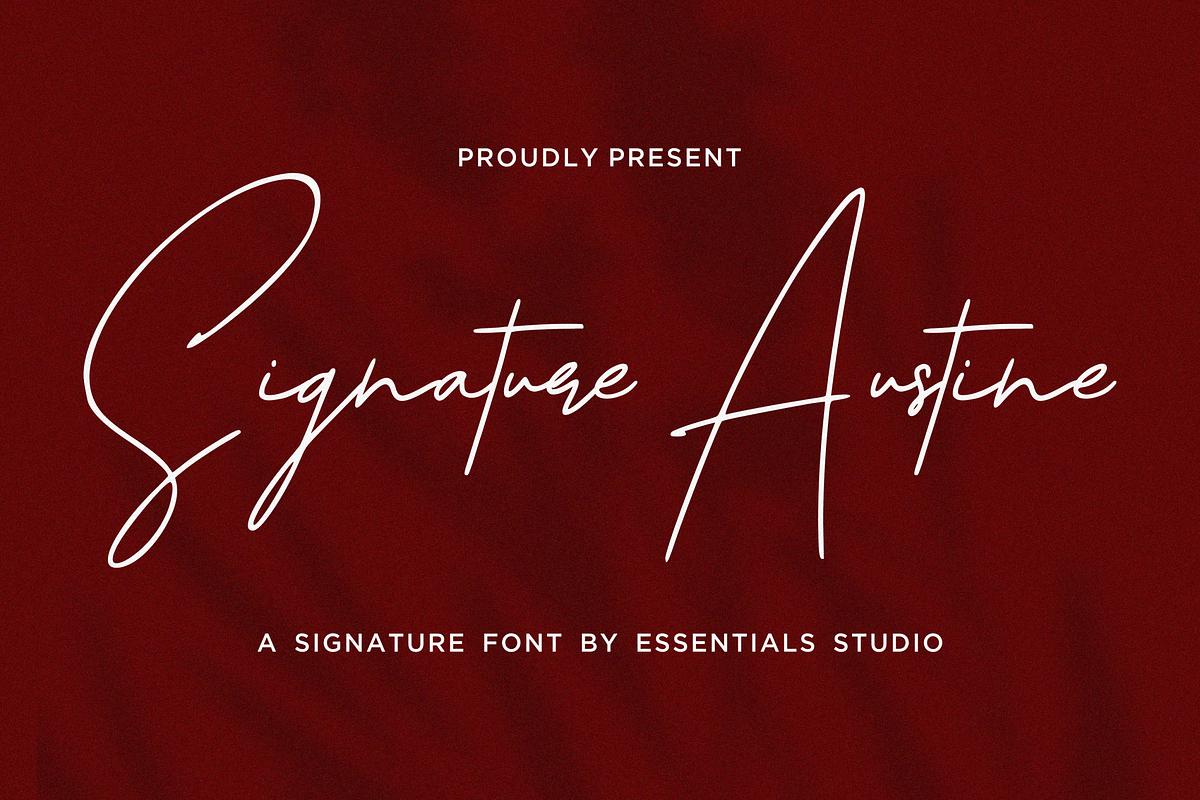 Signature Austine, a Script Font by Essentials Studio (Photo 1 of 8)