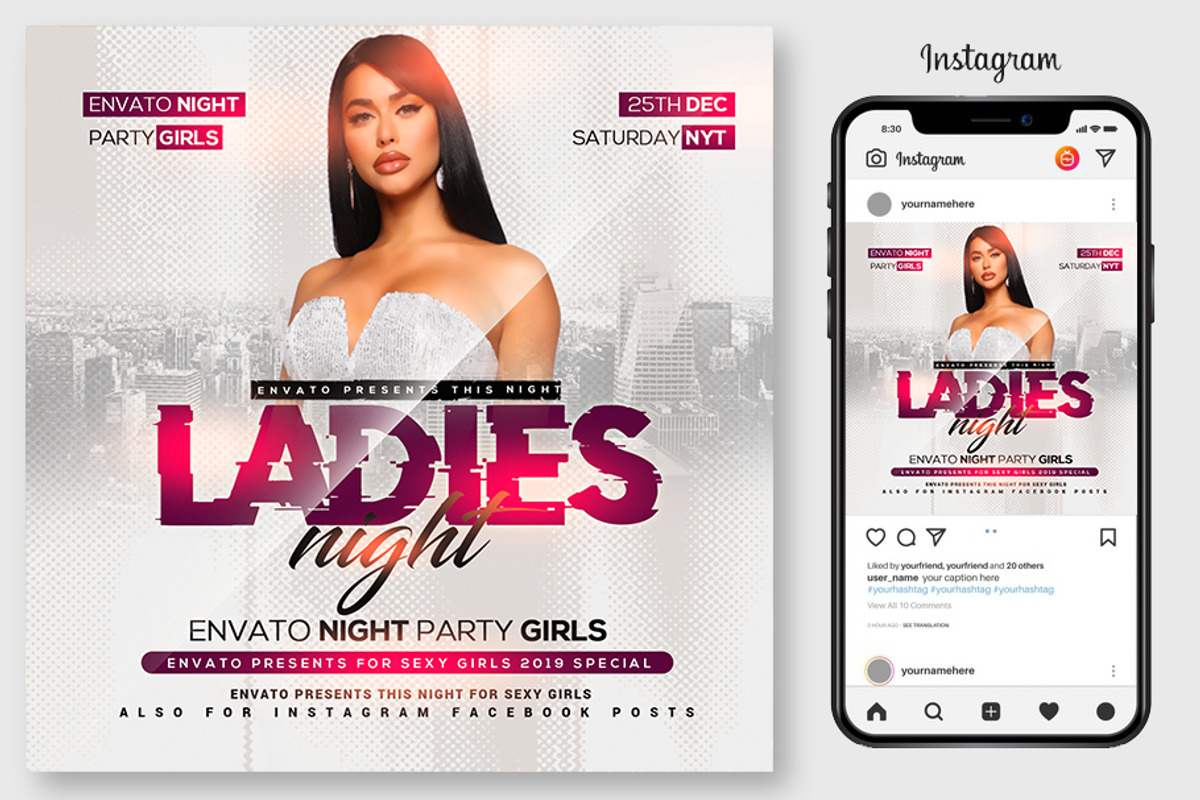 100 Night Club Party Flyers Bundle, a Flyer Template by graphicforest (Photo 30 of 72)