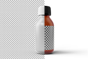 Plastic Bottle Syrup Mockup Set