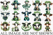 Watercolor St.Patrick's Cow Clipart, an Illustration by Canvas Craft (Thumbnail 3 of 6)