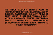 Pentagram Block - Bold display Font, a Handwritten Font by Lise & Mike–Visual Makers (Thumbnail 5 of 6)