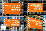 Construction Banner Mockup, an Advertising Mockup by Nathatype (Thumbnail 1 of 9)