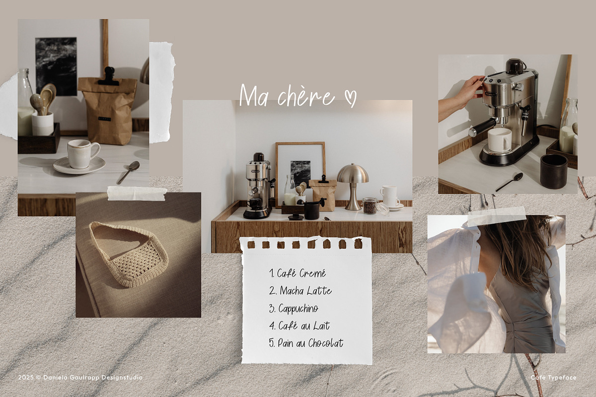 Café Handwritten Font, a Handwritten Font by daniela.gaulrapp (Photo 2 of 6)