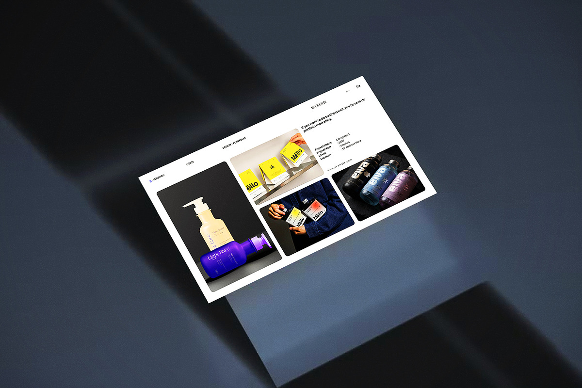 Minimal Design Portfolio Template, a Presentation Template by Studio Monova (Photo 7 of 19)