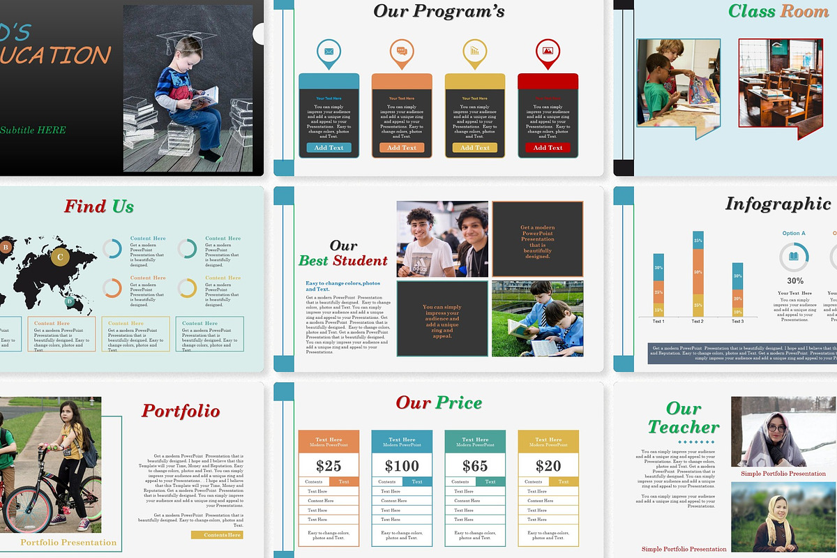 KID's Education-PowerPoint Template, a Presentation Template by Fortyone