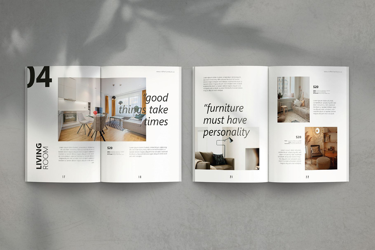 Crafter Furniture Catalog Template, a Magazine Template by 730 Studio (Photo 3 of 5)