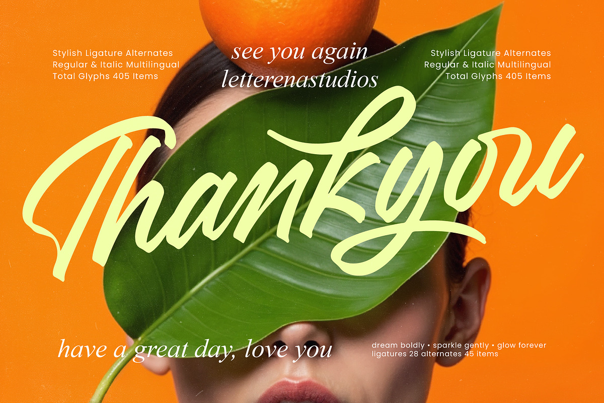 Glaytons Bold Script Handwritten, a Script Font by Letterena Studios Script (Photo 15 of 15)