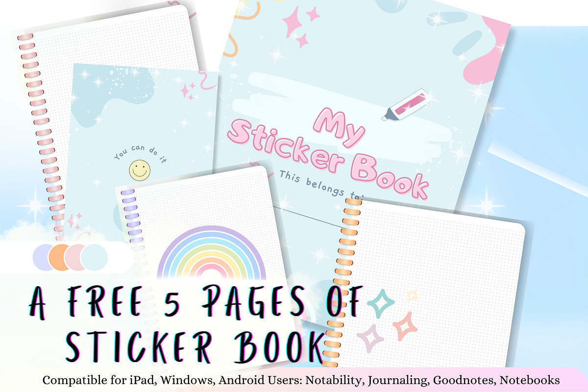 Cute Undated Digital Planner, a Stationery Template by Tas Creative Studio (Photo 9 of 9)