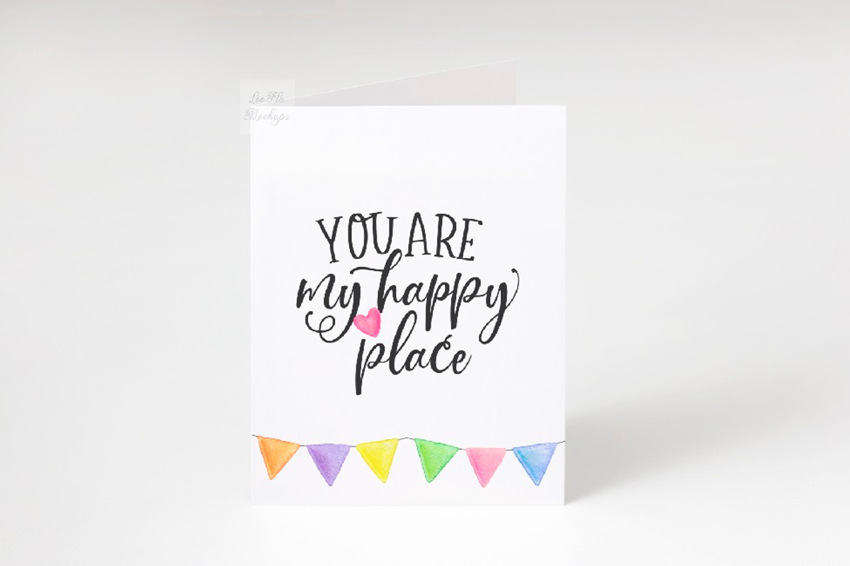 A2 Greeting Card mockup invitation, a Print Template by Leo Flo Mockups (Photo 4 of 4)