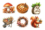 Watercolor Autumn Splendor Clipart, an Illustration by Daily.Designs (Thumbnail 5 of 5)
