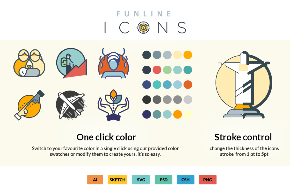 Funline 1000 icons pack preview 2