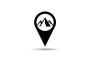 Mountain Location Pin Icon Set, a Graphic by hafijul (Thumbnail 5 of 11)