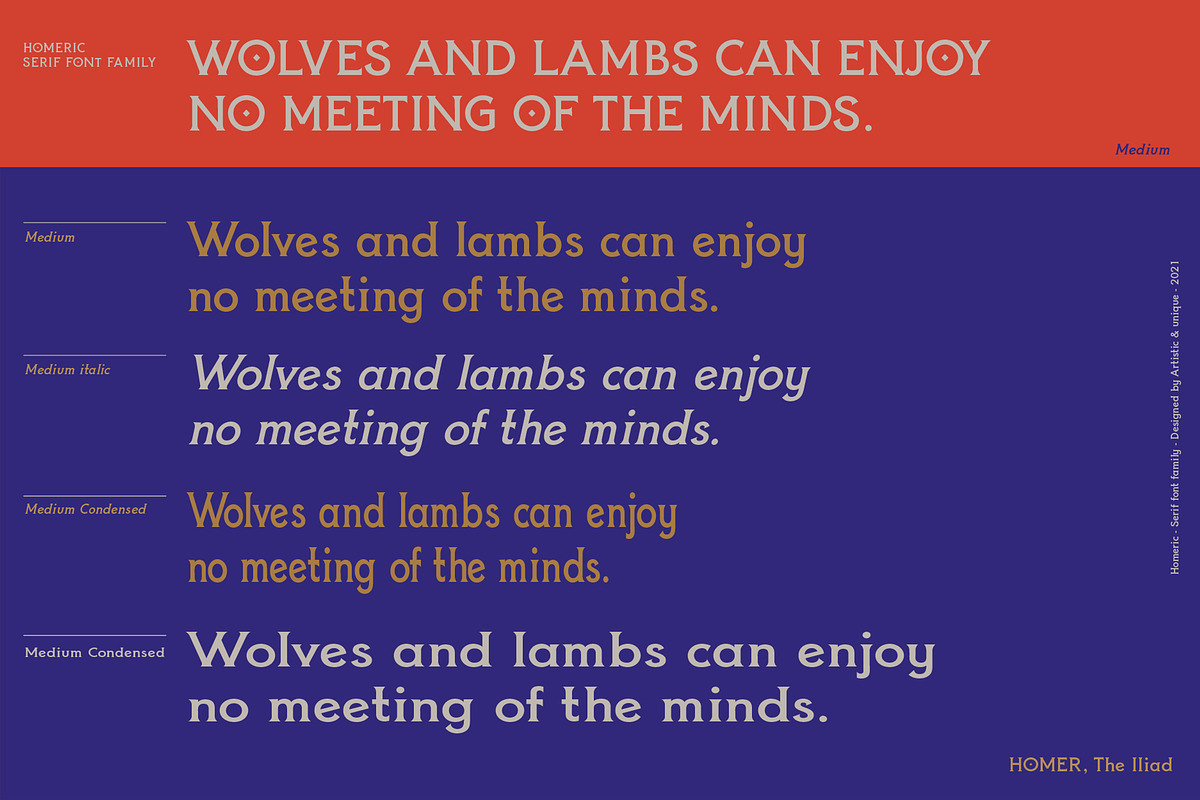 Homeric - Serif font Family, a Serif Font by Artistic & Unique (Photo 11 of 13)