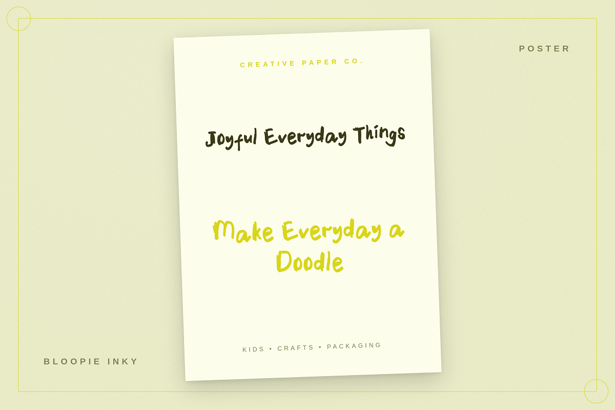 Bloopie Inky – Playful Hand-Painted, a Sans Serif Font by Gookkis Studio (Photo 7 of 16)