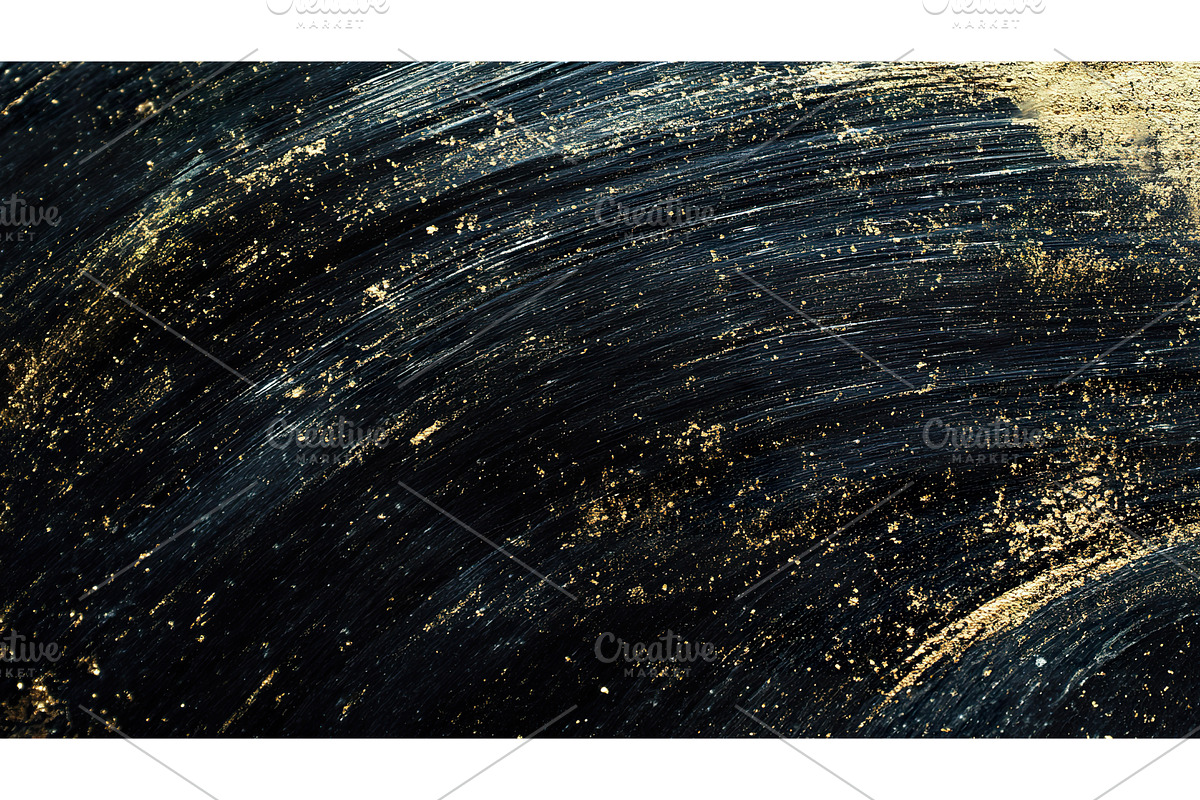 Abstract dark swirl with gold, an Illustration by Lermont51