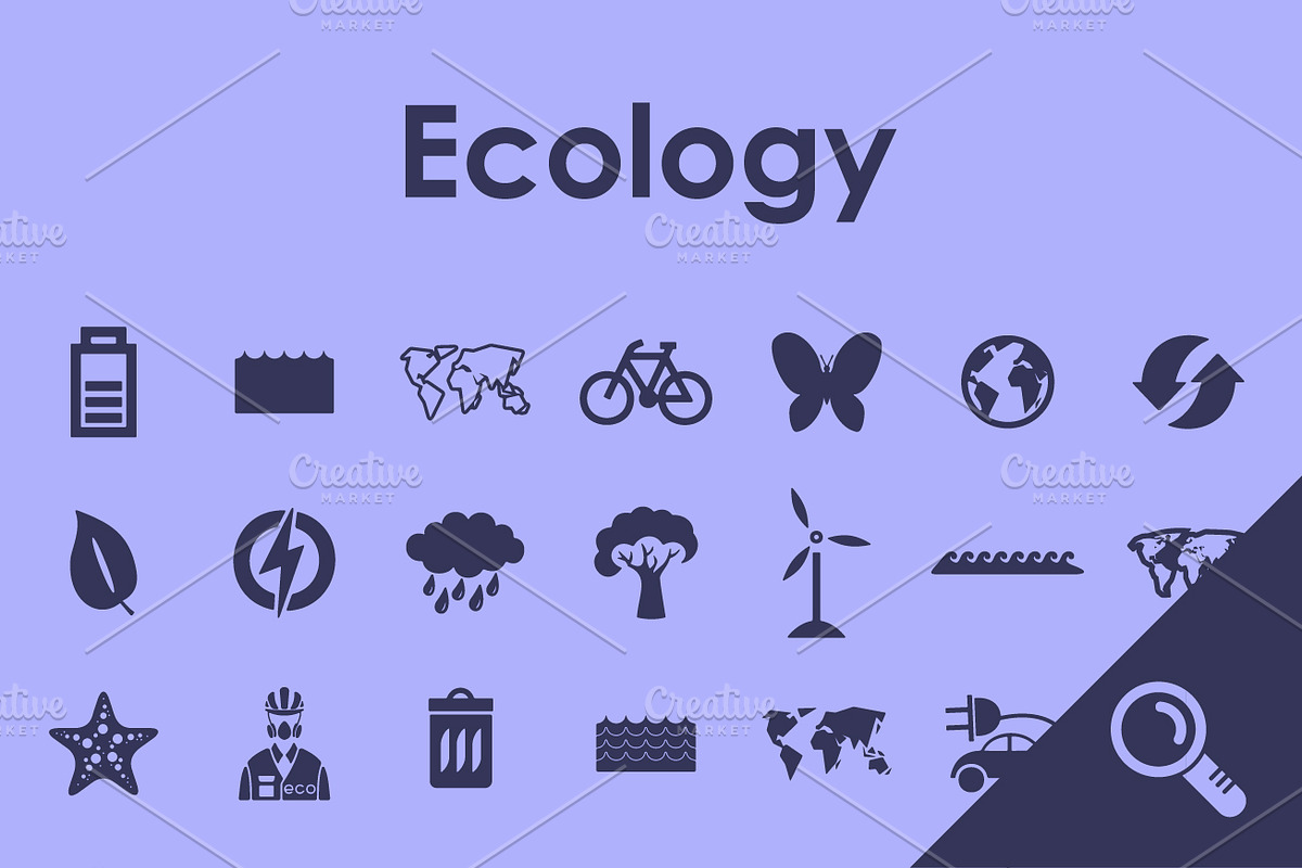 42 ECOLOGY simple icons, an Outline Icon by Palau (Photo 1 of 4)