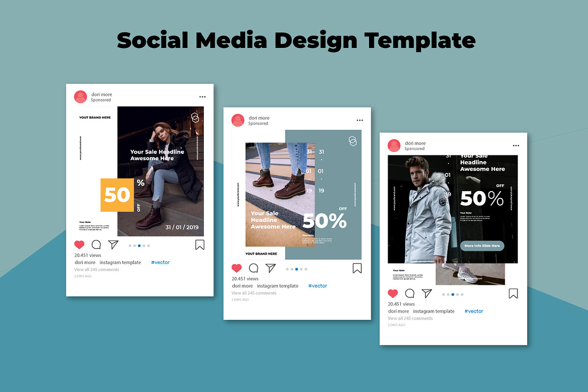 Social Media Cool Template, a Social Media Template by AM studio (Photo 4 of 6)