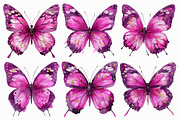 Watercolor Pink Butterfly Clipart, an Illustration by Libby Wishes (Thumbnail 4 of 5)